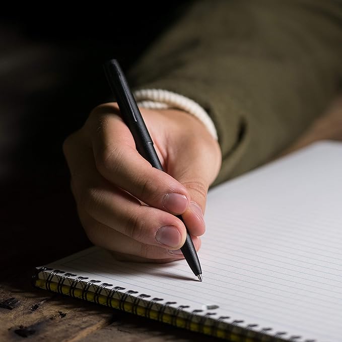 Rite in the Rain Weatherproof Black Metal Clicker Pen - Black Ink (No. 97)