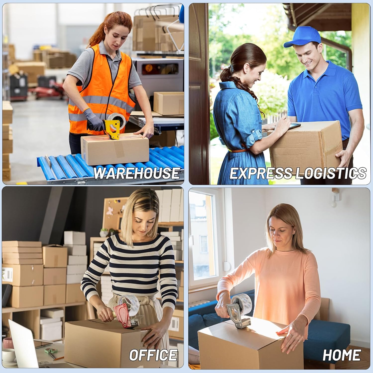 36 Rolls Clear Packaging Tape with Dispenser, 1.88" X 60 yd Shipping Tape Bulk, Total 2160 Yards, 2.7 mil, 3" Core, Heavy Duty Packing Tape Refills for Moving Boxes, Package, Mailing