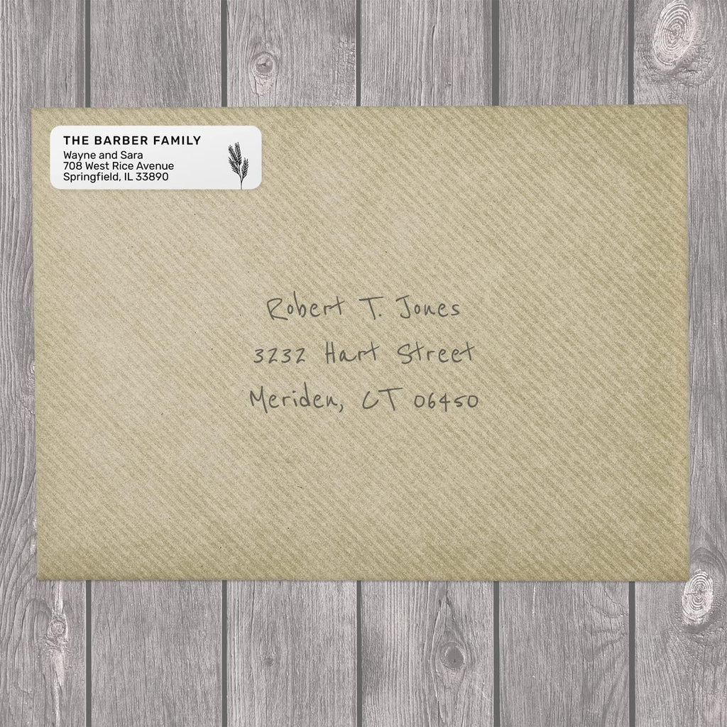 Botanical Flowers Rolled Address Labels/Roll of 500 Alternating Floral Illustrations Personalized Address Labels/Designer Return Address Stickers in Elegant Plastic Dispenser