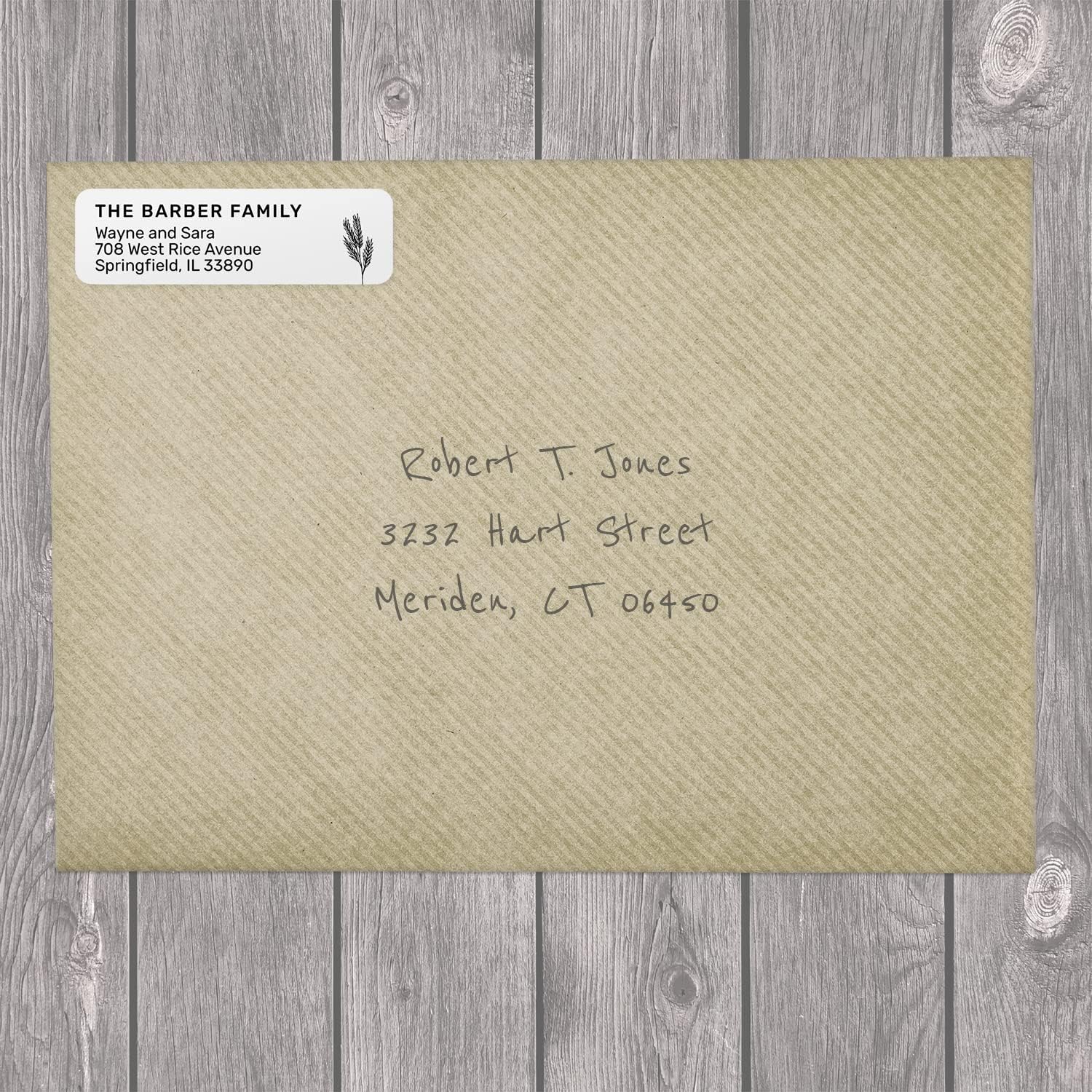 Botanical Flowers Rolled Address Labels/Roll of 250 Alternating Floral Illustrations Personalized Address Labels/Designer Return Address Stickers in Elegant Plastic Dispenser