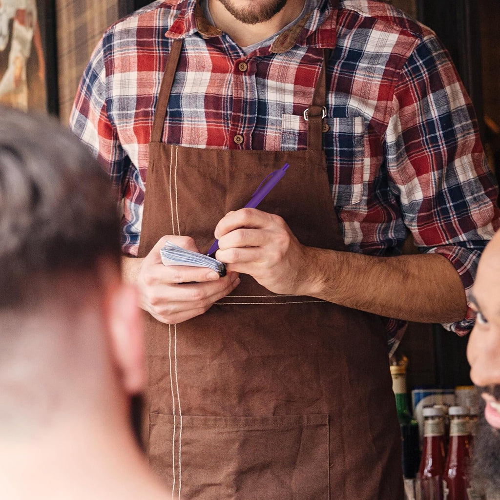 deegtran Retractable Ballpoint Pens, 50 Pack, Medium Point, Purple Ink, Soft Grip, No Bleed, Smooth Writing, Retro Style, Unisex, Ambidextrous