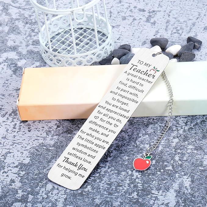 Thank You Gifts for Teacher Gifts Bookmark for Teacher Women Men Christmas Valentines Day Graduation Gifts for Teacher Birthday Retirement Gifts for Teacher Primary Kindergarten Middle School Teacher