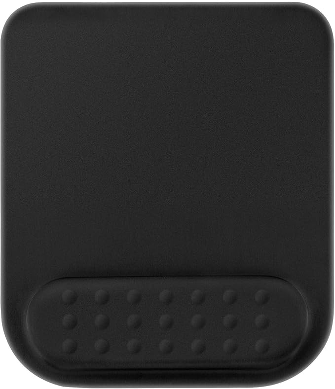 MROCO Ergonomic Mouse Pad with Memory Foam Wrist Rest, Comfortable Computer Mousepad for Laptop, Pain Relief Wrist Support with Non-Slip PU Base for Office & Home, 9.4 x 8.1 in, Black Dot