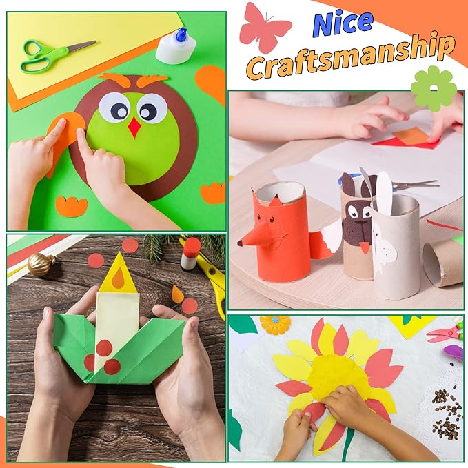 300 Sheets Colored Cardstock Bulk, 30 Assorted A4 Cardstock Paper 250gsm Colorful Card Stock, 8.3 x 11.7 Thick Double Sided Printed Cardstock for DIY Art Craft Scrapbooking Making School Party