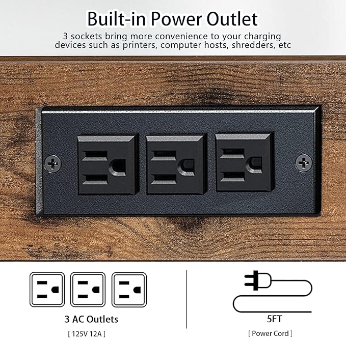 Natwind 3 Tier Printer Stand,Printer Table with Adjustable Storage Shelf, Rolling Printer Cart with Wheels for Home Office Organization,Multifunctional Shelves for Heat Press,3D Printer (Retro)