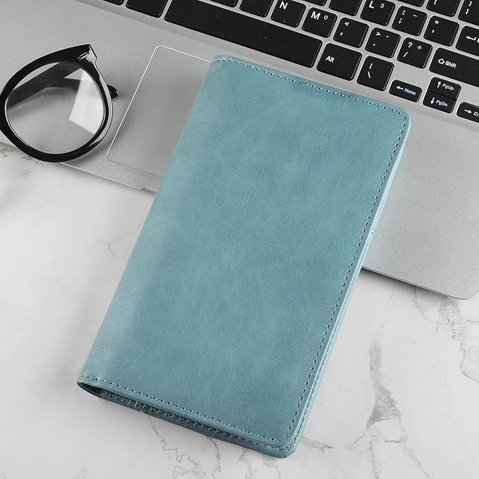 MaxGear Business Card Organizer, 240 Cards Book Portable Business Card Holder for Men & Women, Professional PU Credit Cards Binder File Storage, Gray Blue