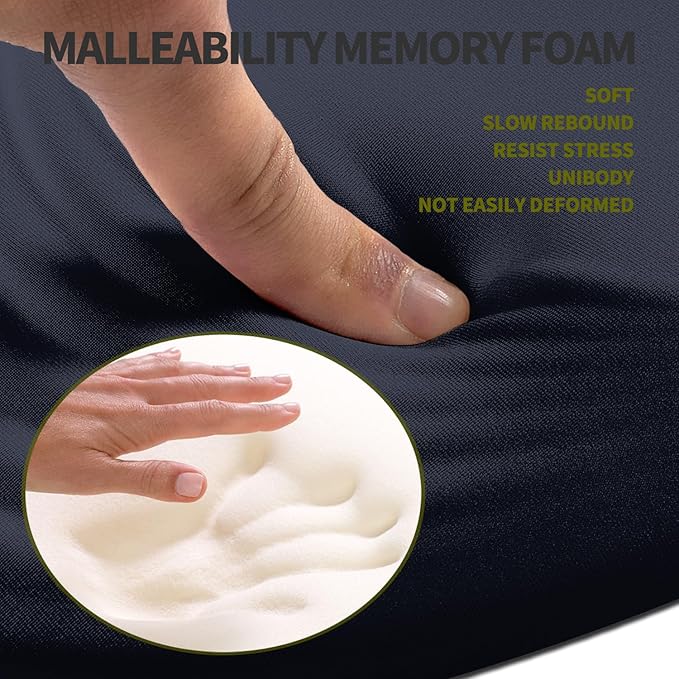 Hokafenle Ergonomic Mouse Pad Wrist Support, Terraced Slope Carpal Tunnel Wrist Pad for Mouse with Unibody Memory Foam, Wrist Rest Pain Relief Mousepad (Dark Blue, 11.8x7.9 in)