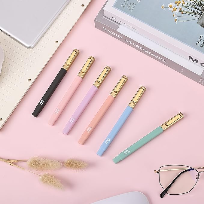 Mr. Pen- Aesthetic Highlighters and Pens No Bleed, 12 Pack, Morandi Color Bible Highlighters for Bibles, Bible Pens