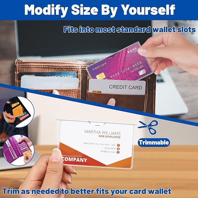 32 Pack Social Security Card Protector Sleeves, Ultra Clear & Durable 31Mil Waterproof SSN/New Medicare/Credit Card Holder, Soft ID/Debit/Credit Card Covers