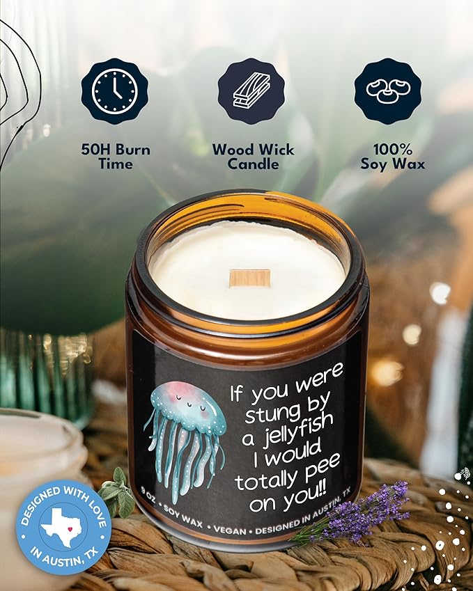 Funny Friendship Candle, If You were Stung by a Jellyfish, Funny Gifts for Friends Adult Humor, Best Friends Gifts for Friends Women Unique, Birthday, Christmas, Gift-Ready