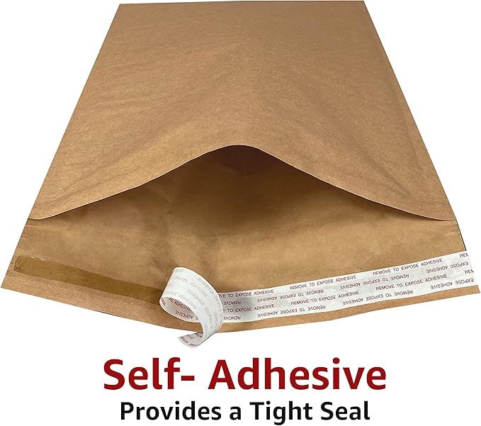 Honeycomb paper padded envelope sealable mailers (100, #4-9.5" x 13.5")