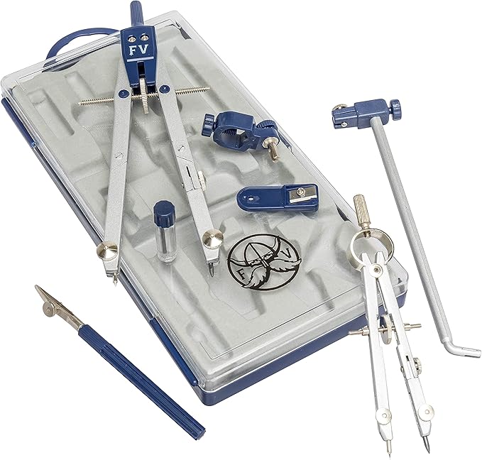 Drafting Compass for Geometry Set - Drawing Compass Geometry Set for Drafting, Math and Making Circles with Large Extension Beam for School, Drafting, Engineering and Architecture