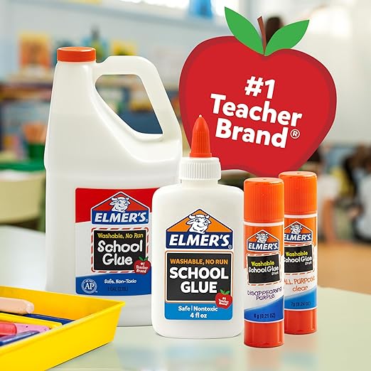 Elmer's All Purpose School Glue Sticks, Washable, 7 Grams, 60 Count