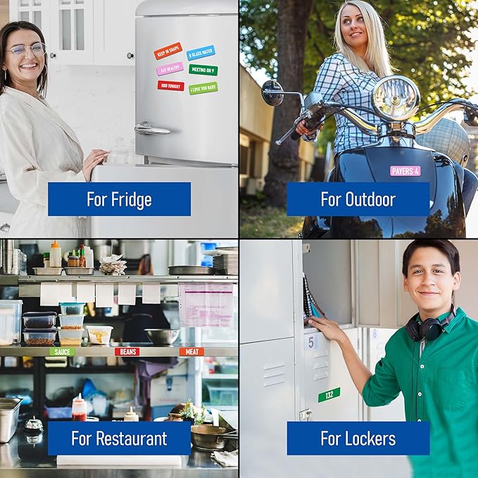 Dry-Erase Magnetic Labels Full Colored 4 x 2 inch