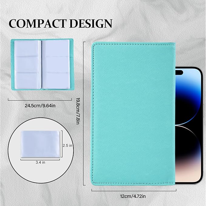 300 Card Capacity Leather Business Card Book Holder Organizer, Card Binder Professional PU Name Card Credit Cards Booklet (Multiple Colors Optional)