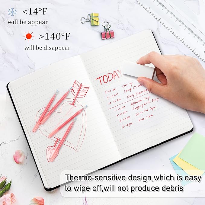 Vanstek 12 Red Erasable Gel Pen Refills, Gel Ink Refills Compatible with Frixion & Friction Erasable Pens, Fine Point 0.7 mm, Perfect for Writing Planner & Crossword Puzzles