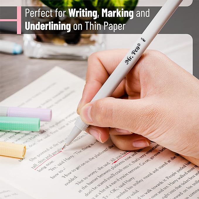 Mr. Pen- Fineliner Pastel Pens, 12 Pack, Pastel Colors, No Bleed Fine Point Pen, No Smudge Fine Tip Markers, Bible / Journal Pens, Drawing / Note Taking Pen