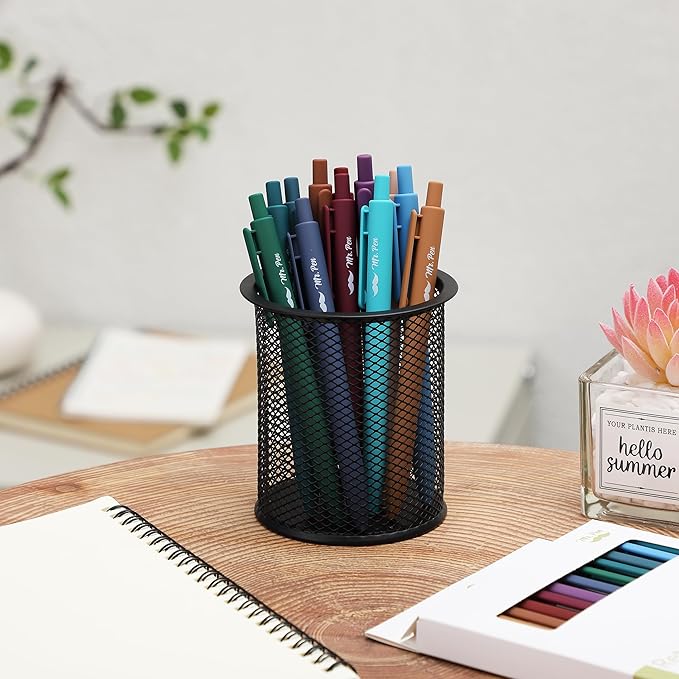 Mr. Pen- Retractable Gel Pens, 12 Pack, Dark Vintage Gel Pens, Gel Pens Fine Point 0.7mm, Retractable Pens, Cute Pens, Gel Ink Pens, Aesthetic Pens for Journaling Fine Tip Pens