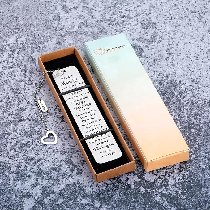 Gifts for Mom Bookmark Mother’s Day Gifts for Mom Mother Mommy Christmas Stocking Stuffers Gift for Mom Mother from Daughter Son Teens Boys Girls Birthday Mom Gifts for Book Lover Women I Love You Mom