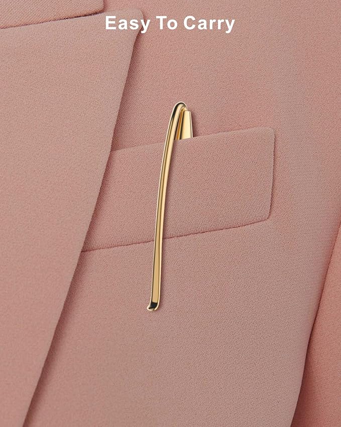 Cambond Ballpoint Pens Fancy pens - Rose Gold Bulk Pens for Journaling Guest Book Uniform Christmas Gift Black Ink Pens 1.0mm Medium Point, 3 Pens with 6 Refills (Silver, Gold, Rose Gold)