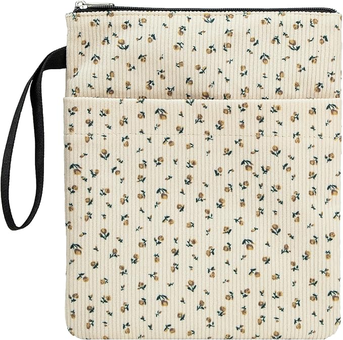 DSIUE Book Sleeve, Book Covers for Paperbacks with Zipper, Book Lover Gifts