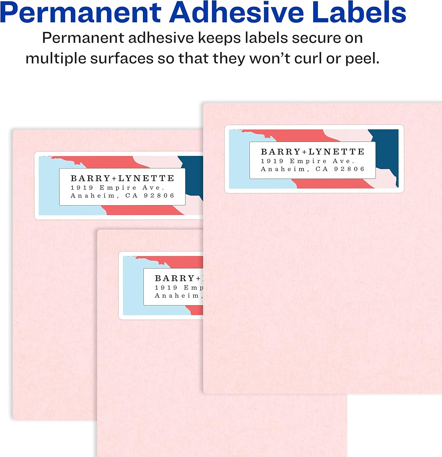 Avery Mailing Address Labels, Inkjet Printers, 10,000 Labels, 1/2 x 1-3/4, Permanent Adhesive, Easy Peel (5 Packs 8167)