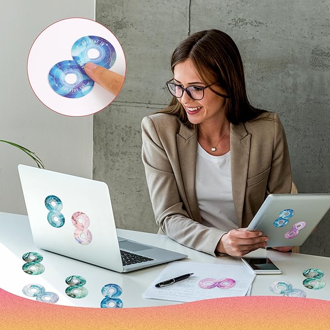 36Pcs Calm Strips for Anxiety Sensory Calm Strips Anti Stress Anxiety Relief Items Tactile Textured for Breathing Exercise Fidget Strips for Kids Teens Adults Home Classroom Supplies (Mable)