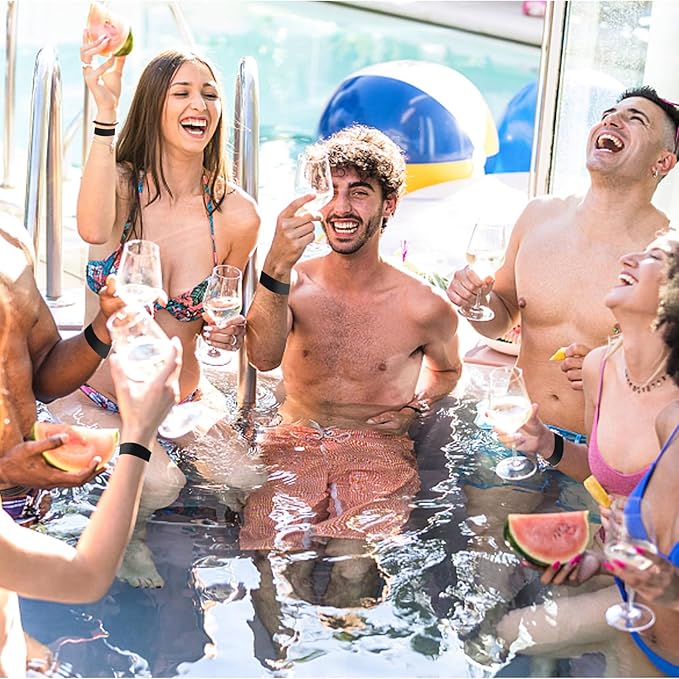 REHALY 1400 Pcs Wristbands for Events Paper Wristbands Waterproof Paper Bracelets Neon Wrist Bands Colored Wristbands Adhesive Hand Bands Armbands for Concerts(Black)