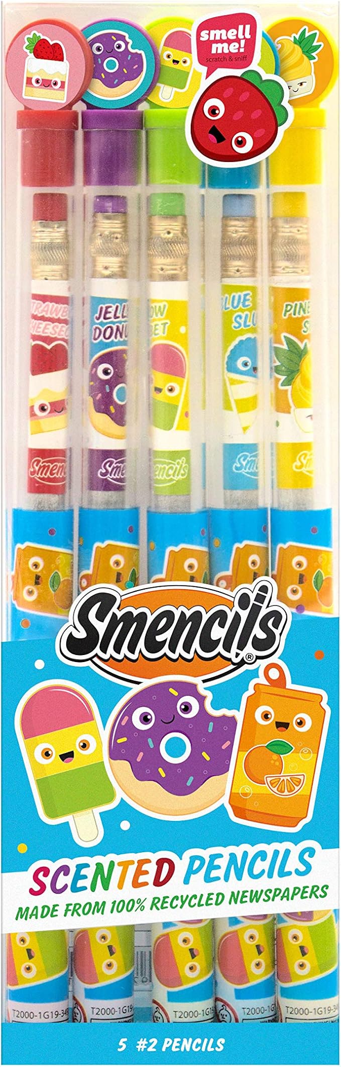 Scentco Graphite Smencils 5-Pack of HB #2 Scented Pencils