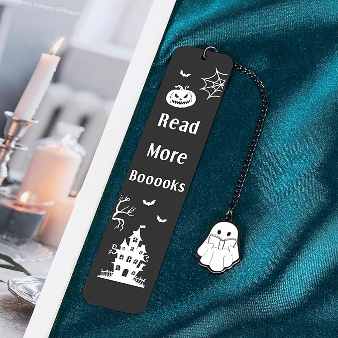Halloween Gifts for Women Men Adults Halloween Boo Basket Stuffers for Women Kids Spooky Gifts for Women Halloween Bookmark Reading Gifts for Book Lovers Bookish Funny Horror Spooky Bookmark Christmas