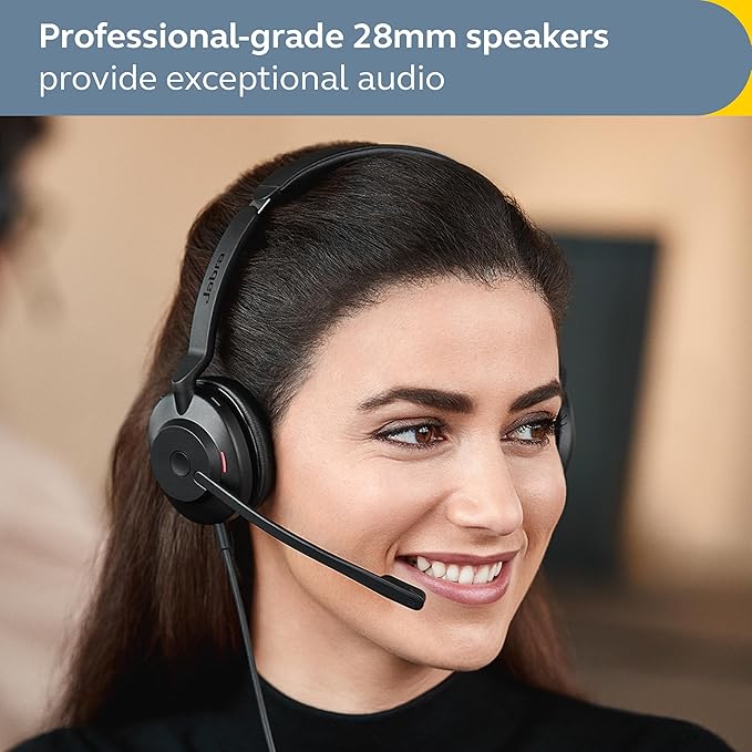 Jabra Evolve2 30 SE Wired Mono Noise-Cancelling Headset - Features 2-Mic Call Technology and USB-C Cable - Works with All Leading Unified Communications Platforms Such as Zoom and Google Meet - Black