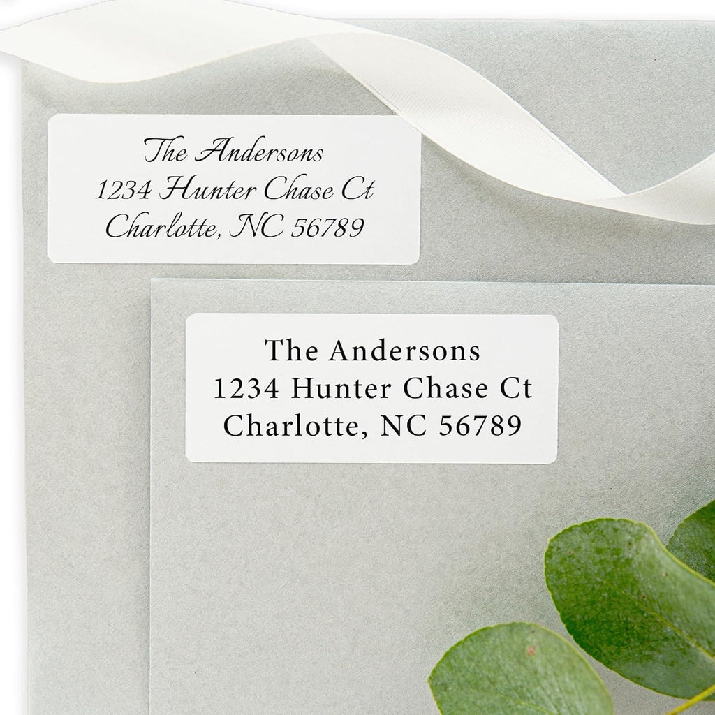 Personalized Return Address Labels Stickers - 150 Matte Custom Mailing Labels for Envelopes, Self Adhesive Flat Sheet Rectangle Personalized Name Stickers