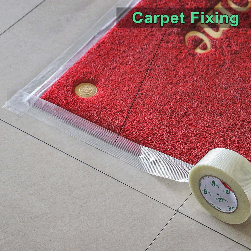 BOMEI PACK 18PACK Fiber Reinforced Packing Tape, 5.5Mil 2Inx 55Yds, Heavy Duty Strapping Tape 2inch