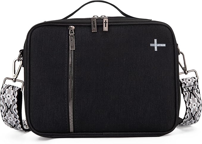 Montana West Bible Covers for Women Men with Leather Bookmark Carrying Book Case Church Bag Bible Protective with Zippered Pocket