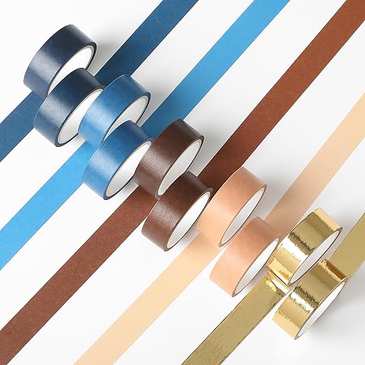 Mr. Pen- Washi Tape Set, 10 Rolls, Terra Nova Palette, Decorative Tape, Washi Tapes, Scrapbook Tape, Scrapbook Washi Tape for Journaling, Craft Tape, Washy Tape, Washy-Tape, Cute Washi Tape
