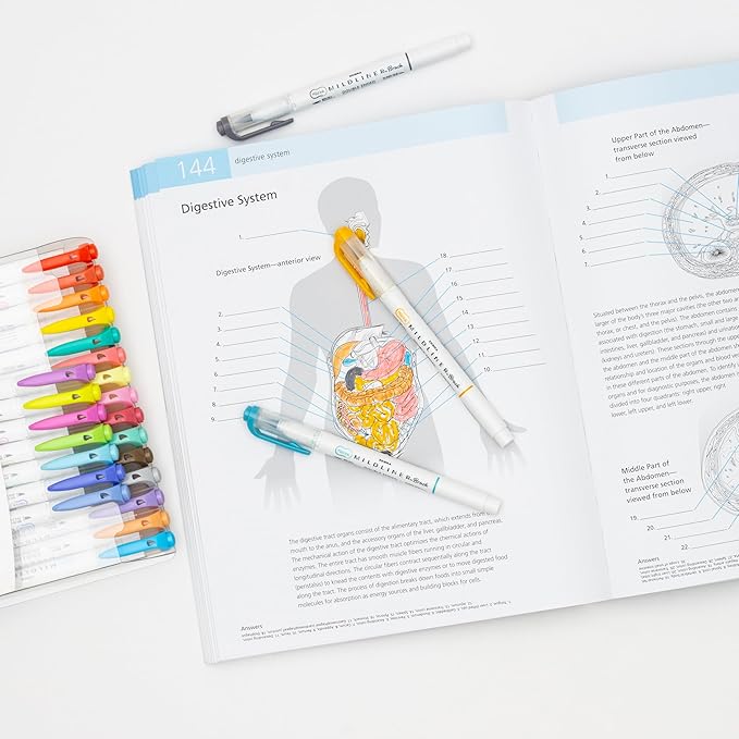 Zebra Pen Mildliner Double Ended Brush Pen, Brush and Point Tips, Assorted Ink Colors, 25-Pack, Multicolor (79125)