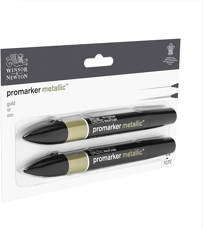 Winsor & Newton Promarker Metallic, Set of 2, Gold