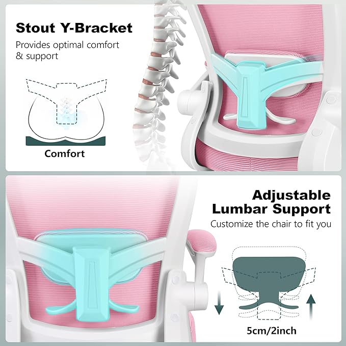 FelixKing Drafting Chair Ergonomic Tall Office Chair, Breathable Mesh Chair with Adjustable Footrest Ring Lumbar Support Flip-up Armrests, High Back Executive Comfy Task Computer Chair for Home Office