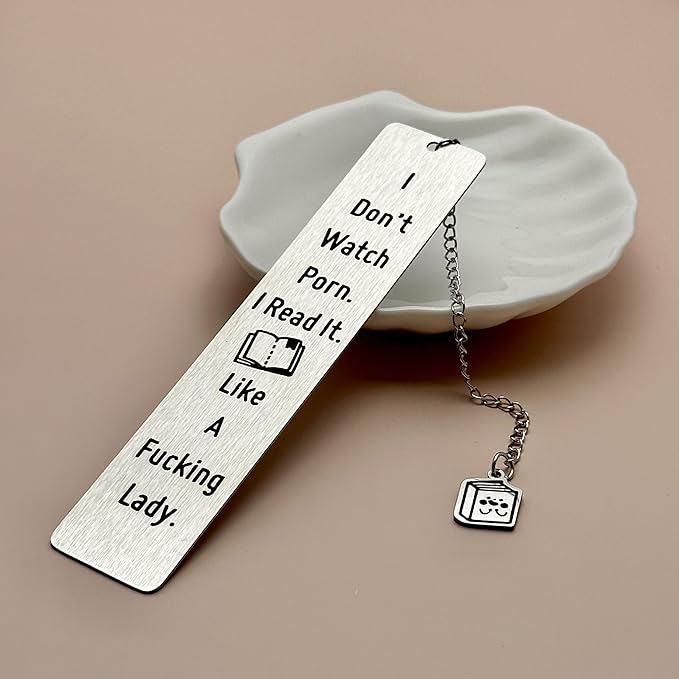 Book Marks for Reading Women, Book Lovers Gifts Book Marks, Funny Spicy Bookmark with Chain for Bookishs Bookworms Nerds, Christmas Birthday Valentines Day Gifts Reading Club Present