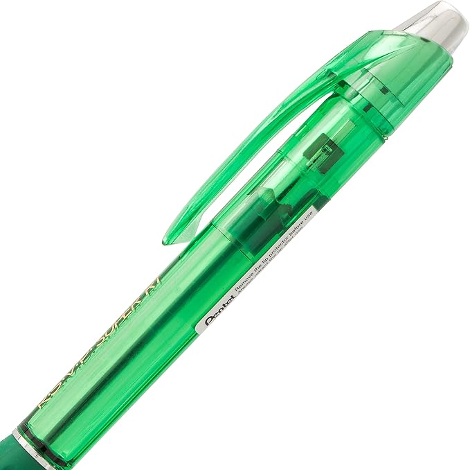 Pentel RSVP Super RT Ballpoint Pen, (1.0mm) Medium Line, Green Ink, Pack of 2 (BX480BP2D)