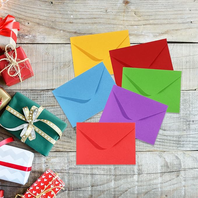 PATIKIL Mini Envelopes, 50 Pack Gift Cards Business Cards Envelope for Greeting Weddings, Dark Green