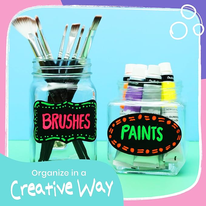 Liquid Chalk Markers (10 Pack) with Gold & Silver - Fine Tip Dry Erase Marker Pens for Blackboard, Windows, Chalkboard Signs, Bistro - 3mm Reversible Tip