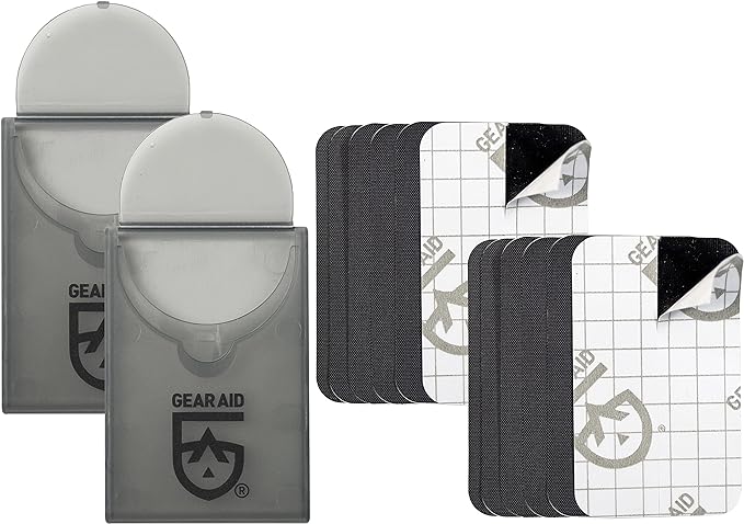 GEAR AID Tenacious Tape Mini Patches with Peel-and-Stick Adhesive Repairs Holes and Tears in Winter Gear, Down Puffer Jackets, Sleeping Bags, Tents and Rain Gear
