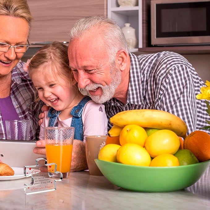 Gifts for Grandpa - Engraved Acrylic Block Puzzle Gift 3.35 x 2.76 inch - Novelty Birthday, Christmas, Valentine's Gifts