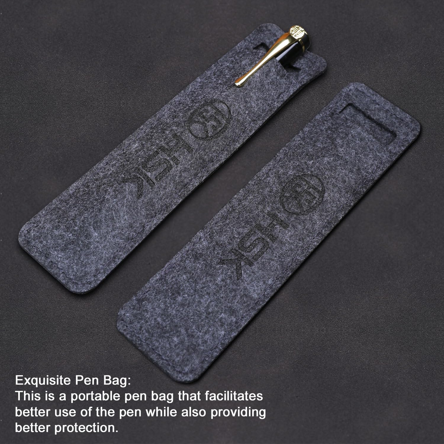 HSK Luxury Ballpoint Pens gift Pen Black Refill Line width 0.5mm,Best Ball Pen Gift Set for Men & Women Professional Executive,Office,Nice Pens Classy Gift Box (Silver)