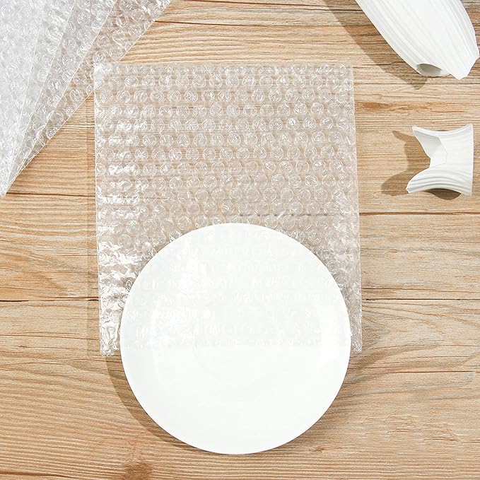 Clear Bubble Out Bags, 12 x 11.5 Inches. 100 Pack Self Seal Bubble Pouches. Polyethylene Clear Bubble Bags for Packing. Waterproof Clear Bubble Out Pouches for Fragile Things
