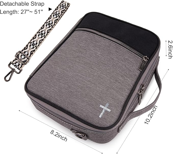 Montana West Bible Covers for Women Men with Leather Bookmark Carrying Book Case Church Bag Bible Protective with Zippered Pocket