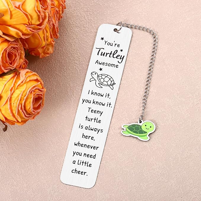 Booktok Gifts, Turtle Bookmark Gifts, White Elephant Gifts, Sea Turtle Gifts for Women, Turtle Gifts for Women, Turtle Lovers Gifts, Cute Book Marks for Reading Women, Cheer up Gifts, Turtle Stuff