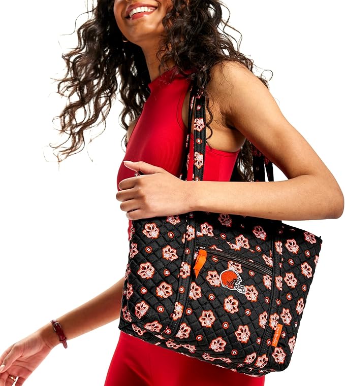 Vera Bradley Women's Cotton NFL Small Vera Tote Bag (Multiple Teams Available)