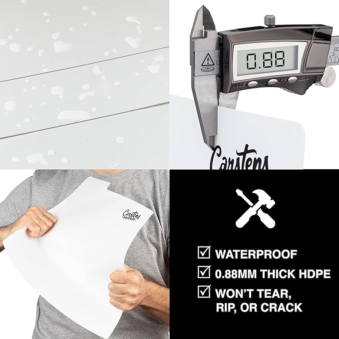 Heavy Duty Vinyl Record Dividers A-Z| 12" LP Record Dividers with Tabs | Pack of 26 Record Alphabet Dividers | White | Made in The USA | Vinyl Record Organizer Tabs for Side Browsing